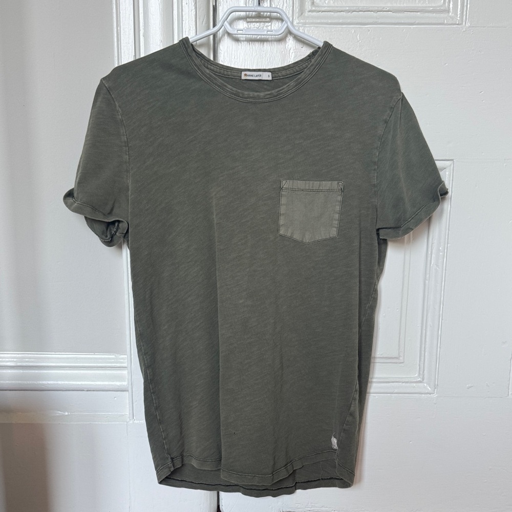 Marine Layer Men's Olive Short Sleeve Tee